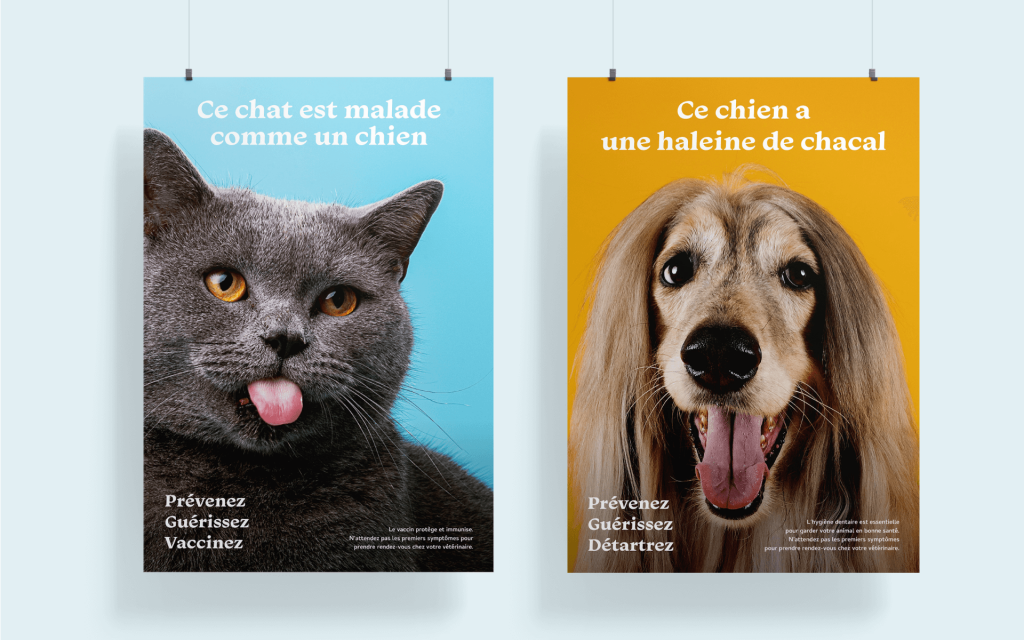 Affiches print Campagne de sensibilisation vétérinaire 