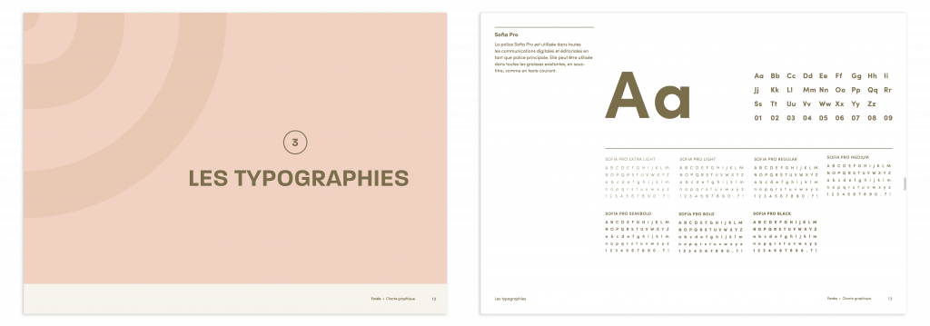 Fovéa charte graphique typographie polices