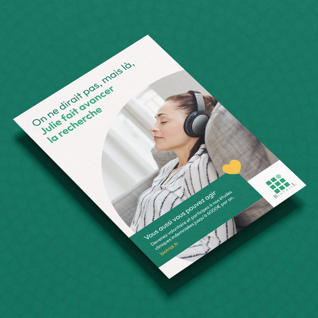 Flyer d'une campagne de recrutement pour Biotrial
