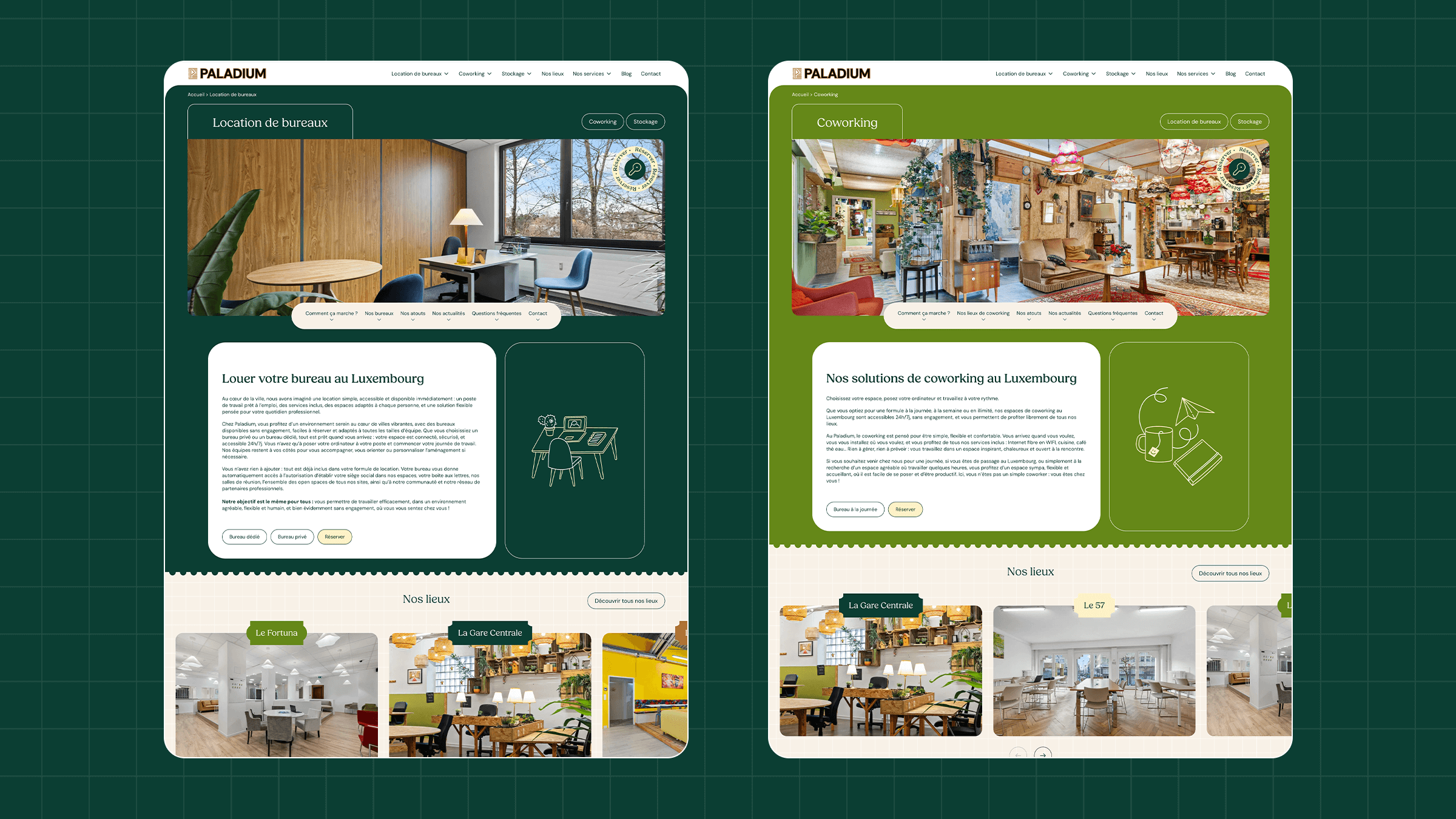 Site web pour Paladium
